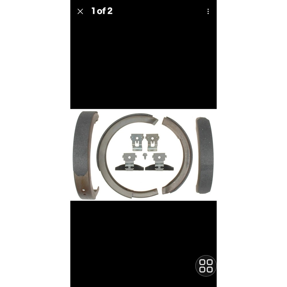 ACDelco Advantage 14781B (19287950) Bonded Rear Parking Brake Shoe with Hardware